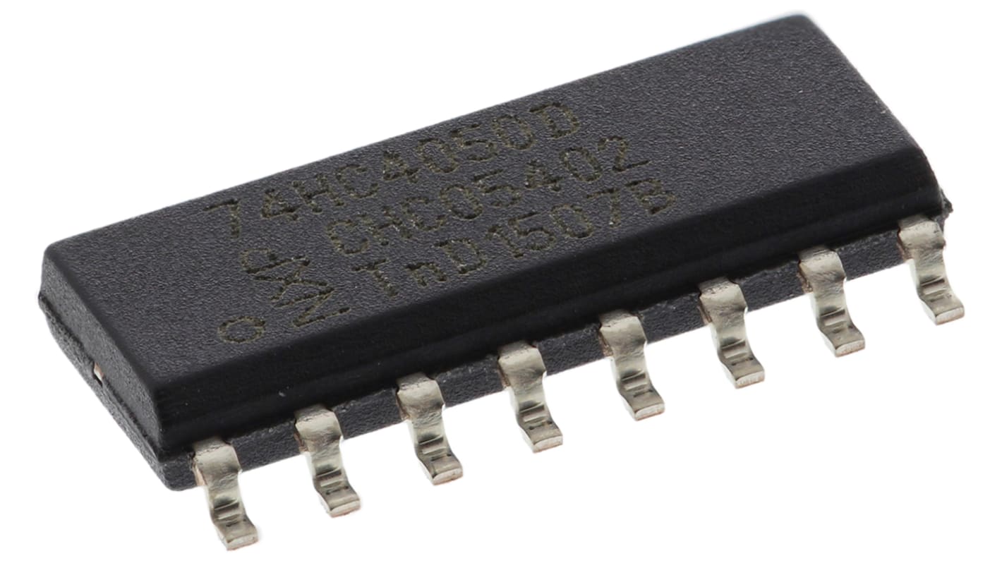 Búfer, convertidor, 74HC4050D,652, HC, 6 bits No Inversión SOIC 16 pines