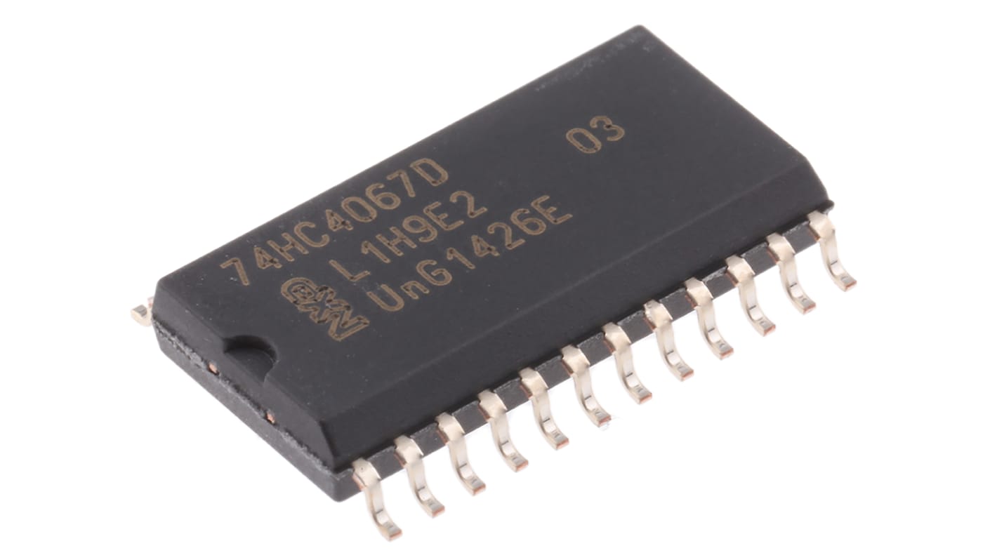 74HC4067D,652, Multiplexer/demultiplexer, 24 ben, SOIC