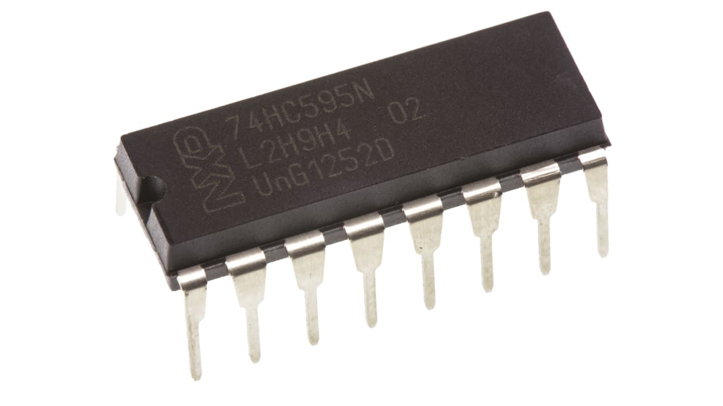NXP Schieberegister 8-Bit Schieberegister HC Seriell - Seriell/Parallel THT 16-Pin PDIP 1