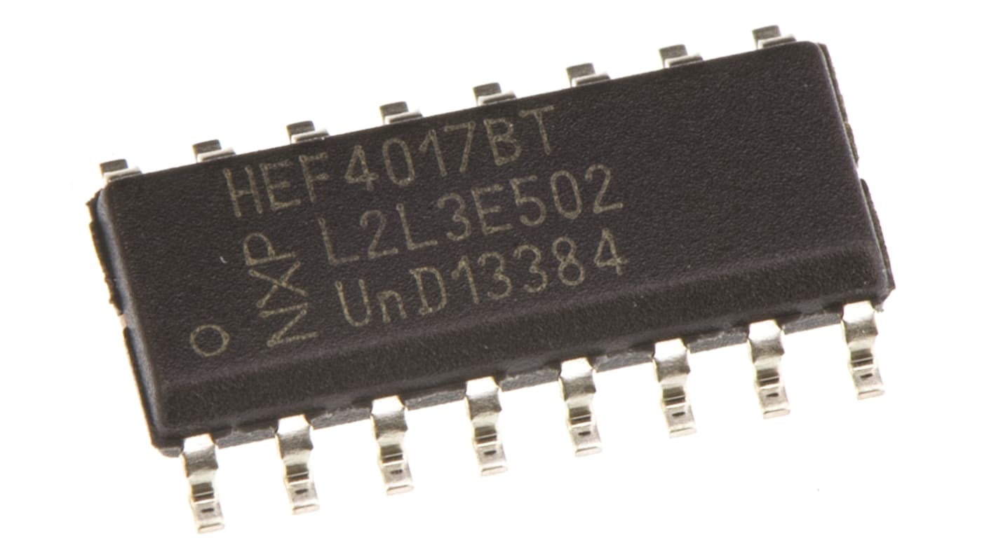 Nexperia HEF4017BT,652 5-stage Surface Mount Decade Counter, 16-Pin SOIC