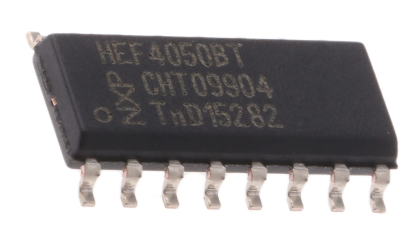 HEF4050BT,652, Hex Kanaler, Buffer, omsætter, Ikke-inverterende, 16 Ben, SOIC Nej