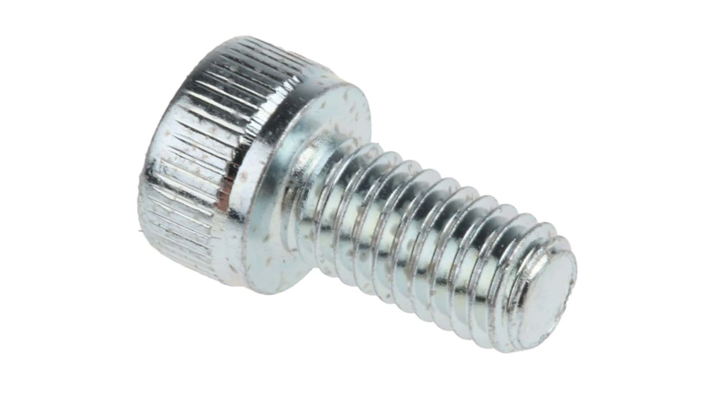 RS PRO Bright Zinc Plated Steel Hex Socket Cap Screw, DIN 912, M5 x 10mm