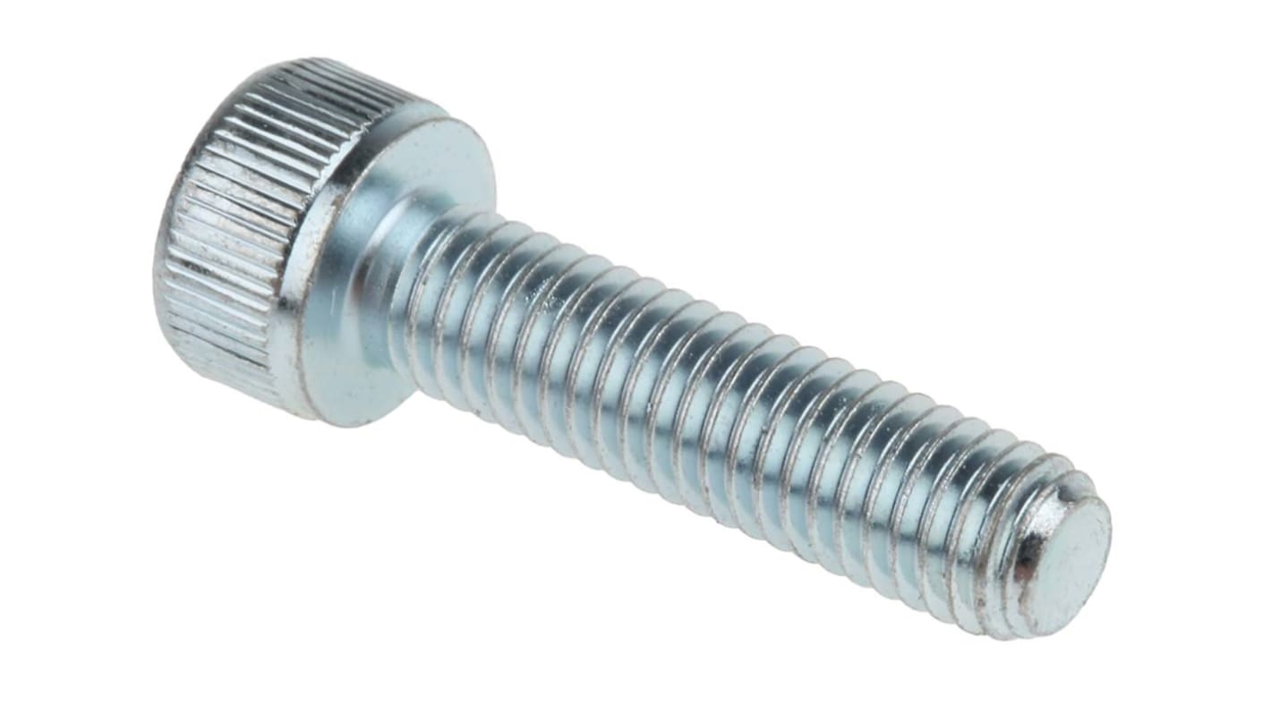 RS PRO Bright Zinc Plated Steel Hex Socket Cap Screw, DIN 912, M5 x 20mm