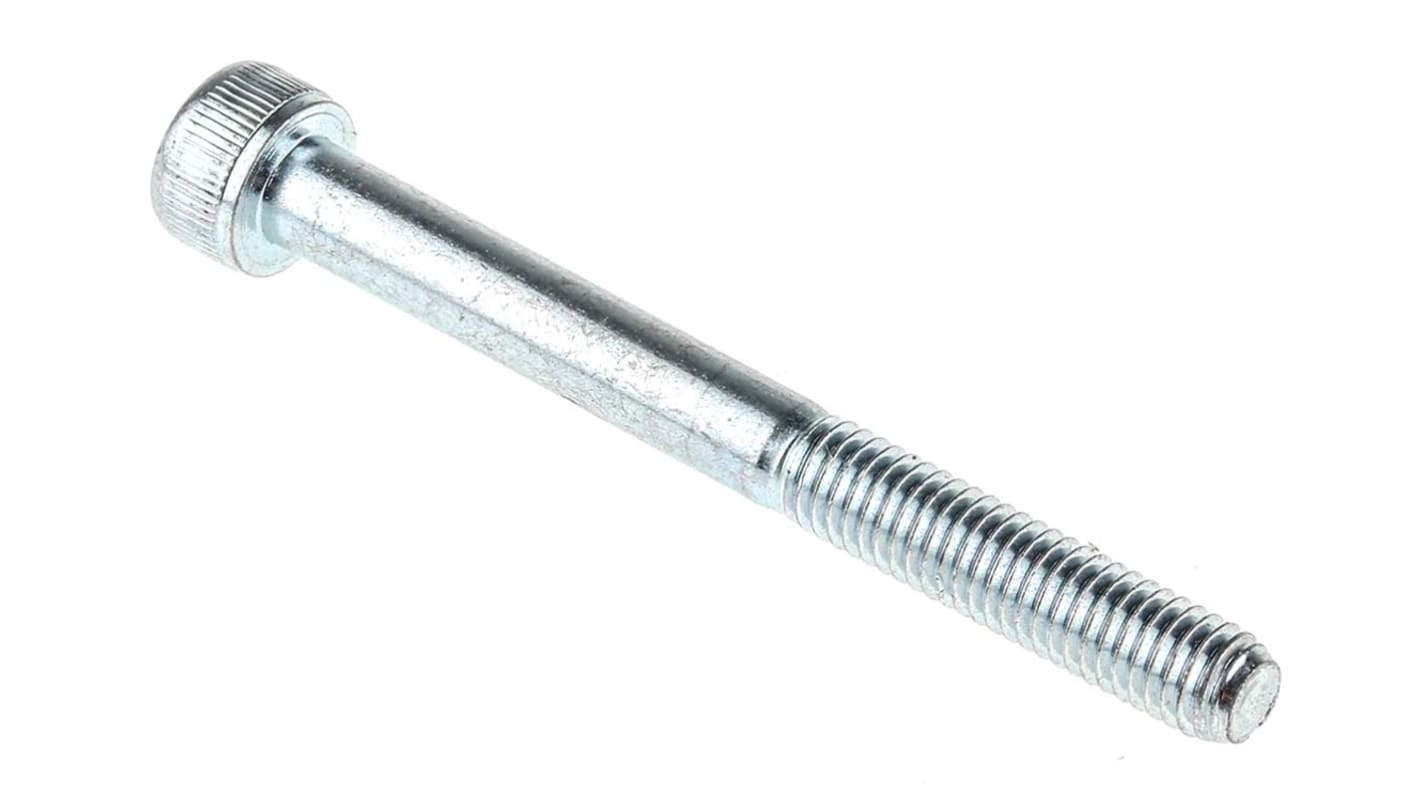 RS PRO Bright Zinc Plated Steel Hex Socket Cap Screw, DIN 912, M5 x