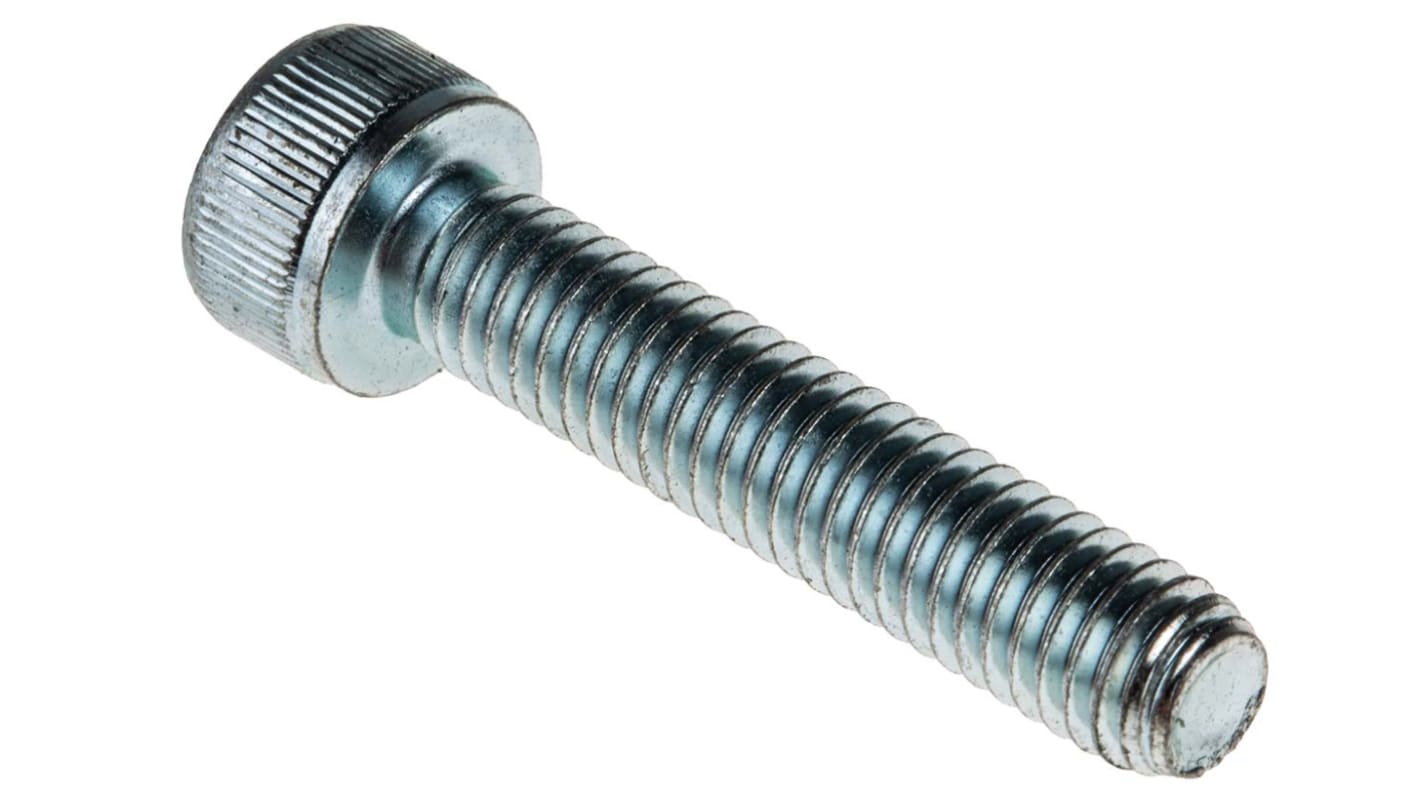 Tornillo Allen de cabeza cilíndrica RS PRO, M6 x 30mm, paso de rosca 1mm, de Acero