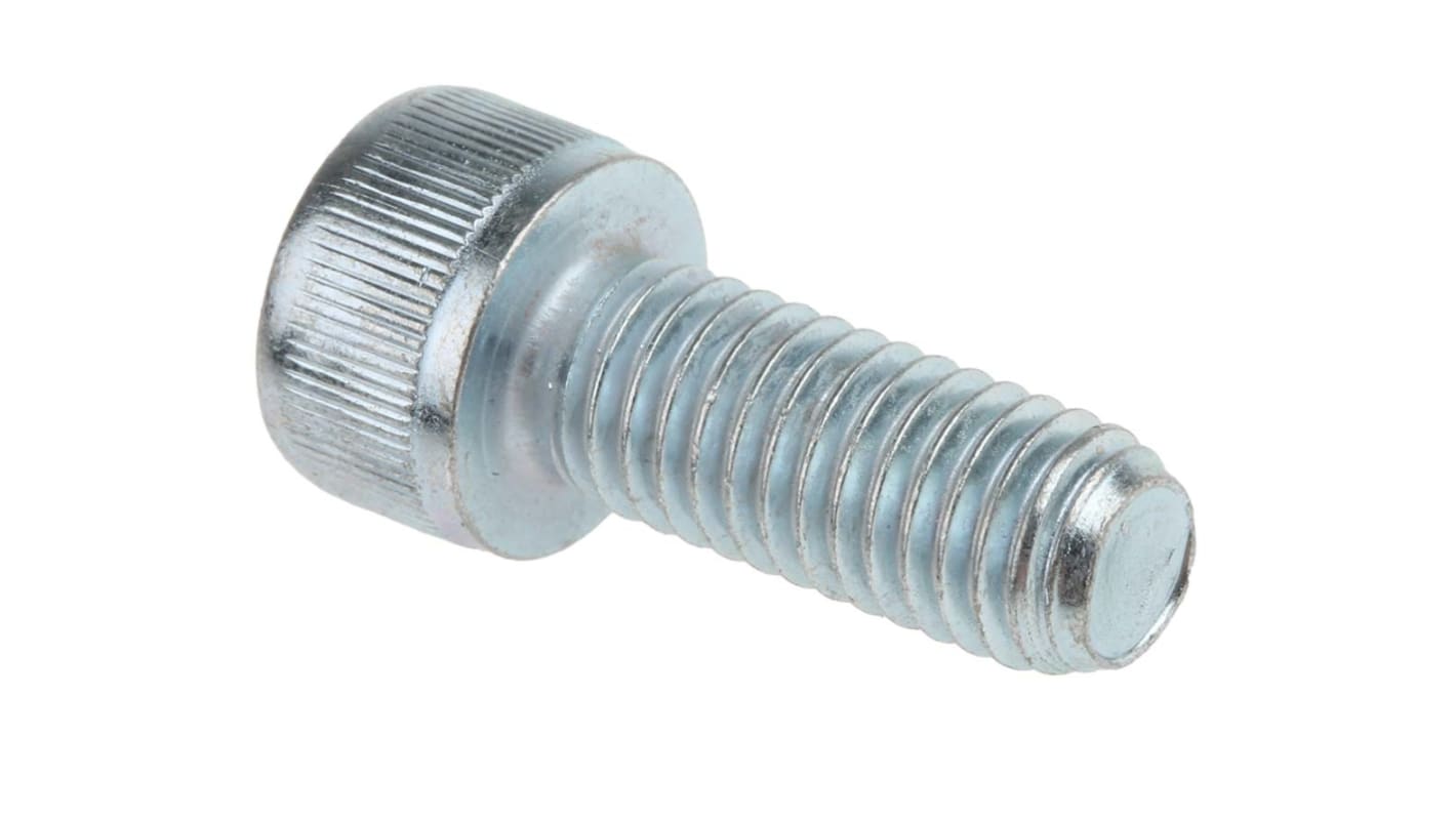 RS PRO Bright Zinc Plated Steel Hex Socket Cap Screw, DIN 912, M8 x 20mm