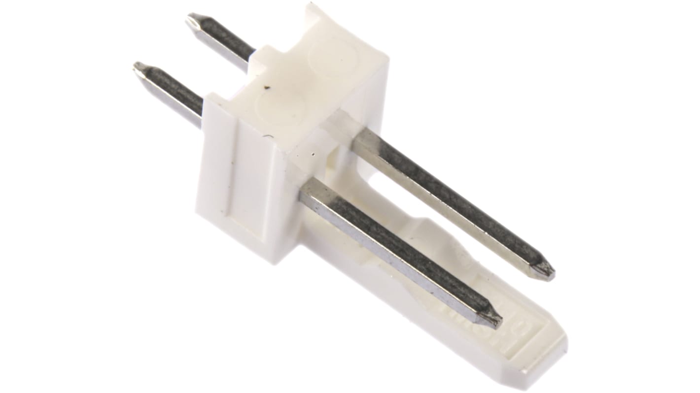 Molex KK 254 6410, 2.54mm pitch, 2-polet med 1 rækker Lige Hanstiftliste, Hulmontering