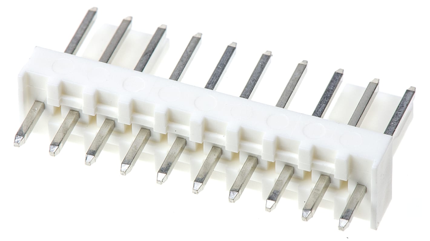 Molex KK 254 Stiftleiste Gerade, 10-polig / 1-reihig, Raster 2.54mm, Kabel-Platine, Lötanschluss-Anschluss, 4.0A, Nicht