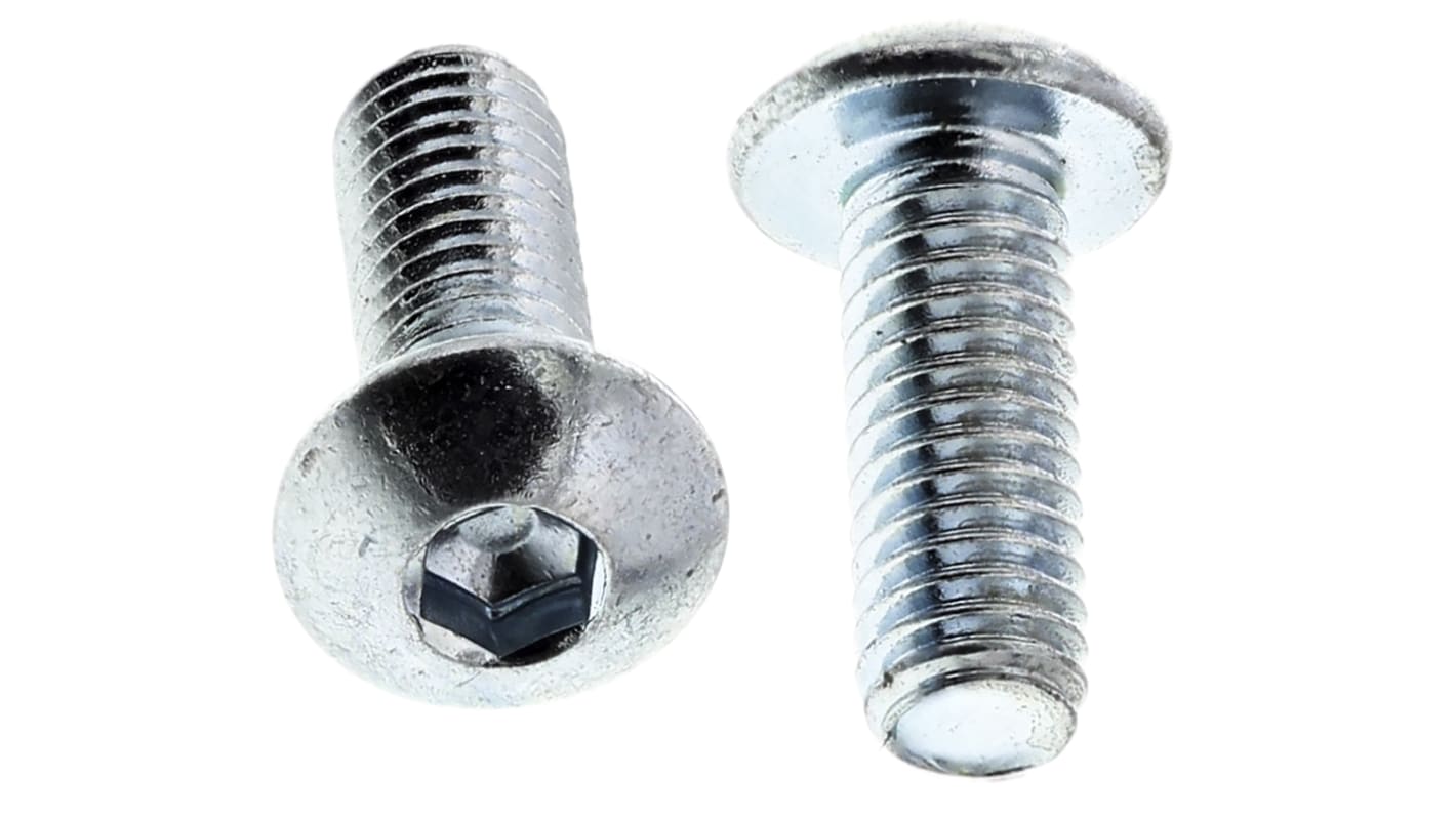 Vis 6 pans à tête bombée hexagonale, M3 x 8mm, en Acier