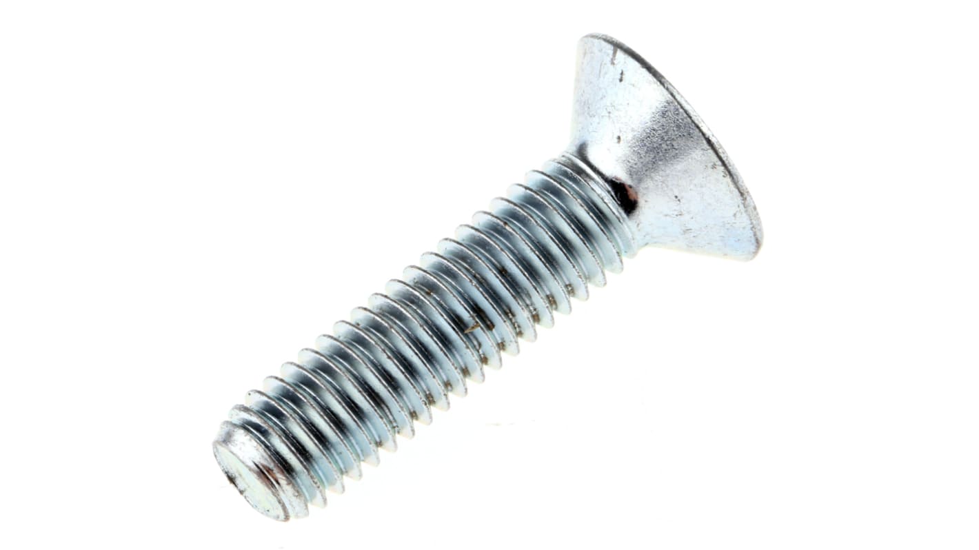 RS PRO M5 x 20mm Hex Socket Countersunk Screw Bright Zinc Plated Steel