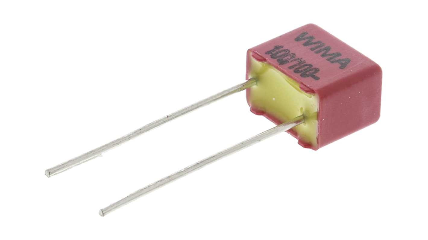 WIMA FKP2 Polypropylene Film Capacitor, 63 V ac, 100 V dc, ±5%, 100pF, Through Hole