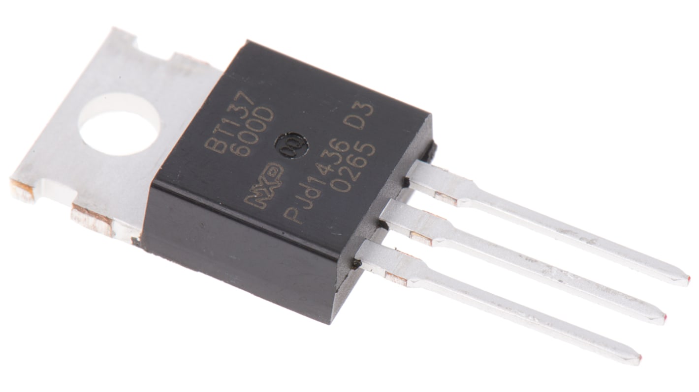 WeEn Semiconductors Co., Ltd トライアック, 600V, 8A, 3-Pin TO-220AB