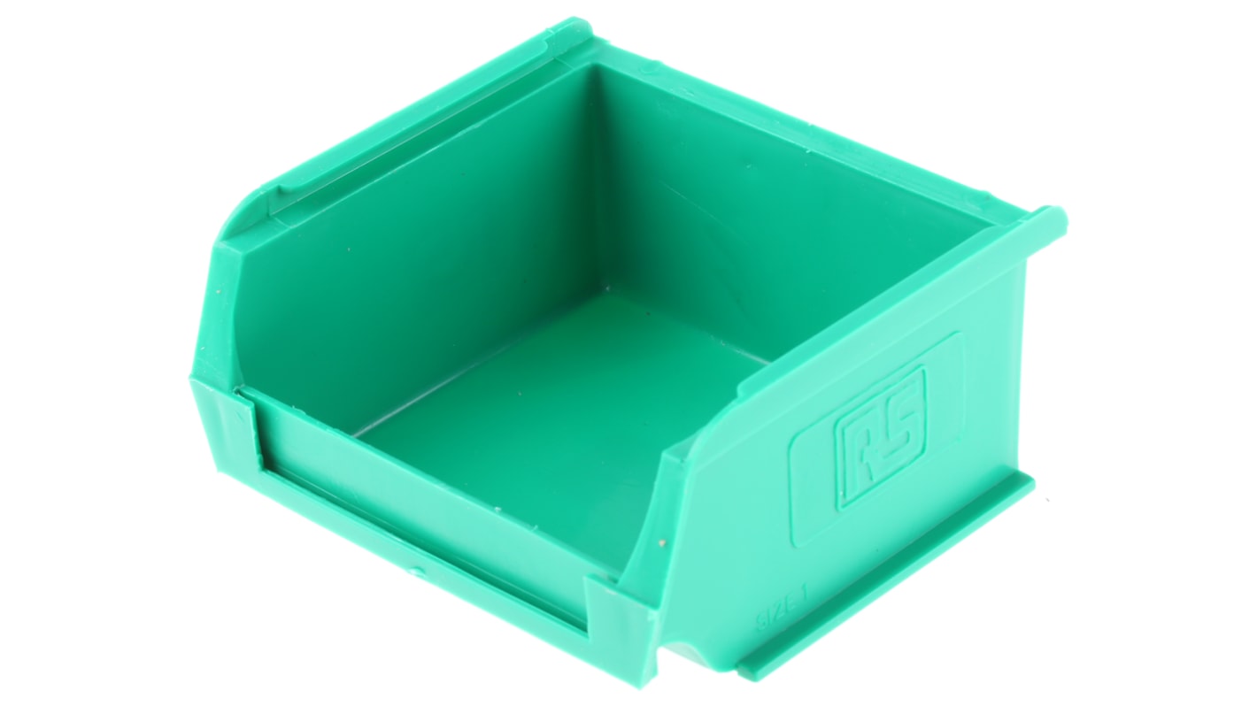 RS PRO PP Storage Bin, 50mm x 100mm, Green