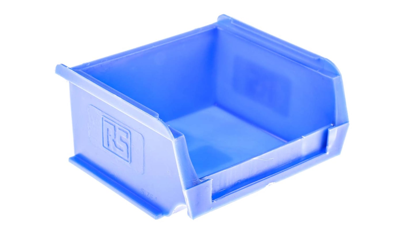 RS PRO PP Storage Bin, 50mm x 100mm, Blue