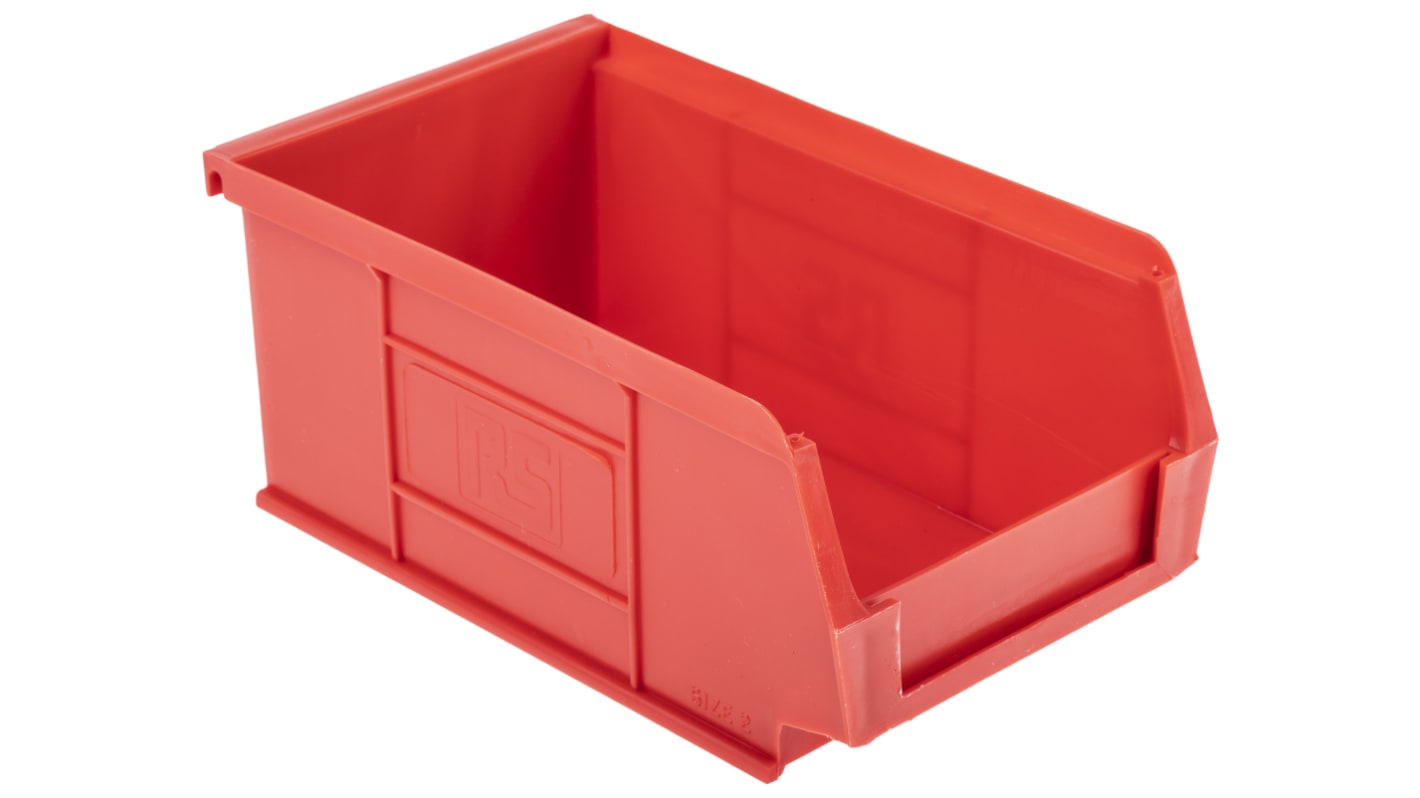 RS PRO PP Storage Bin, 76mm x 101mm, Red RS