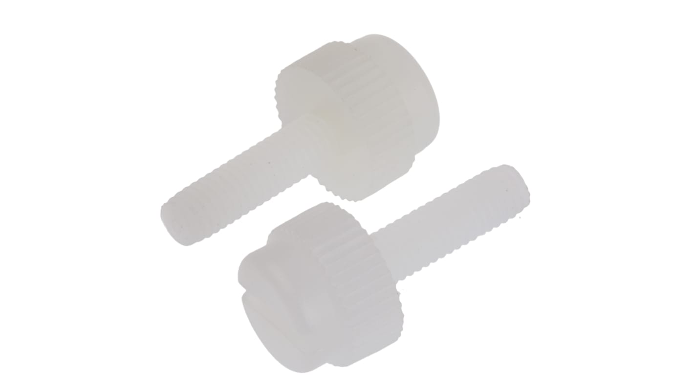 RS PRO, M3 Nylon Thumb Screw, Plain Finish, 10mm RS