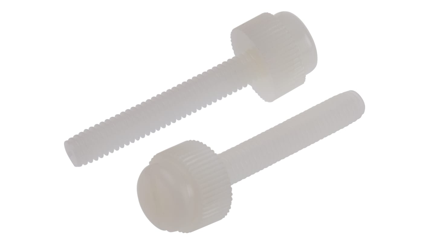 RS PRO, M4 Nylon Thumb Screw, Plain Finish, 25mm RS
