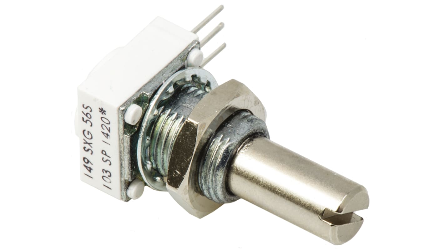 Vishay 149 THT, Tafelmontage  Dreh Potentiometer 10kΩ ±10% / 1W , Schaft-Ø 6,35 mm