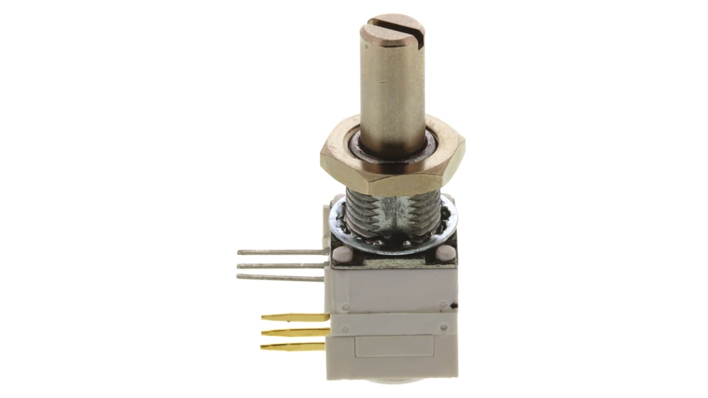 Vishay 149 THT, Tafelmontage  Dreh Potentiometer 10kΩ ±10% / 1W / 2 Ausbrüche, Schaft-Ø 6.35 mm