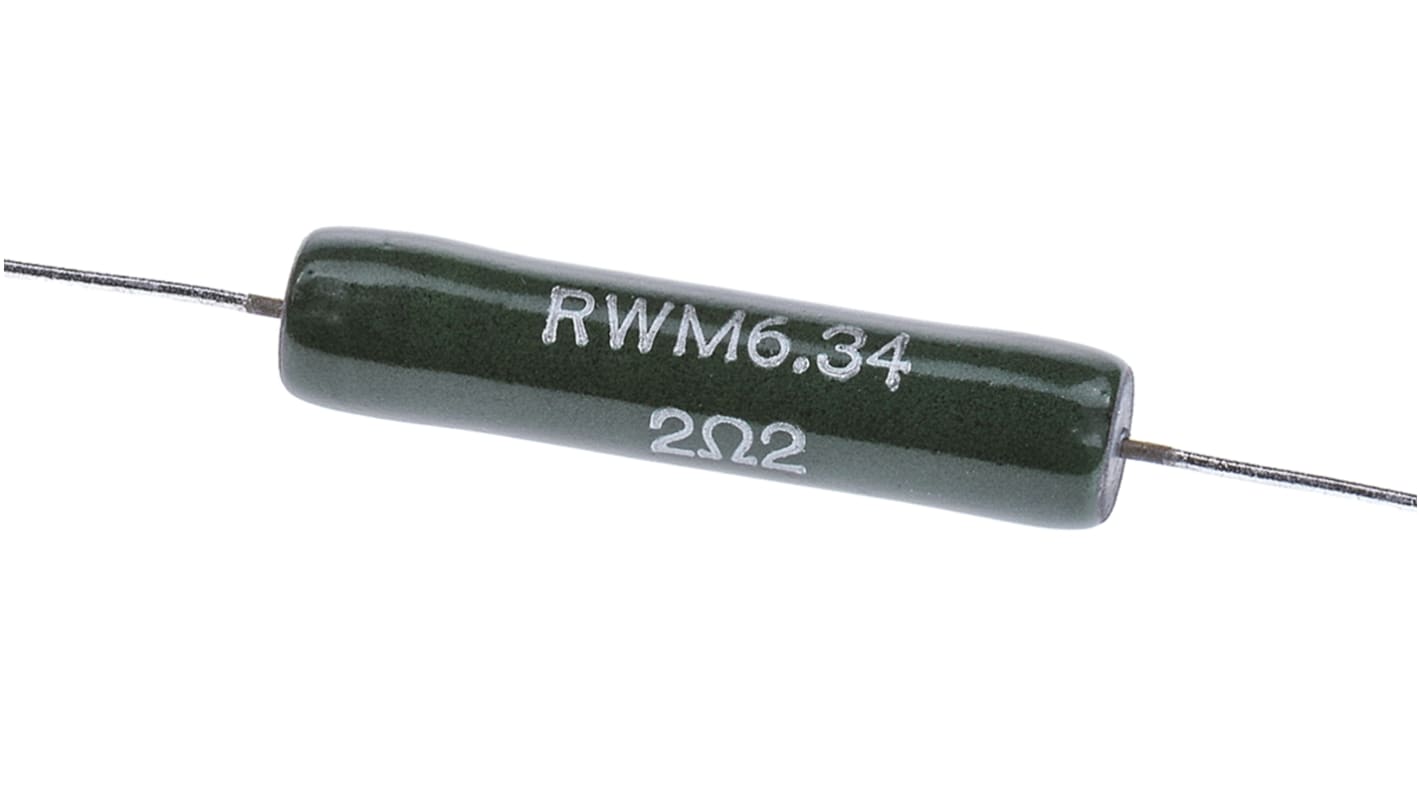 Resistencia Vishay, de 2.2Ω ±5%, 8W, Serie RWM 6x34