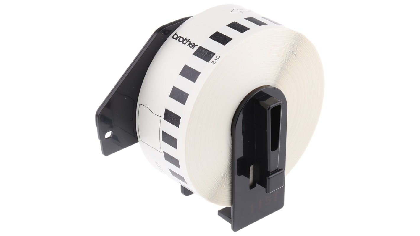 Brother White Black Print Label Roll, 29mm Width, 1 Roll Qty