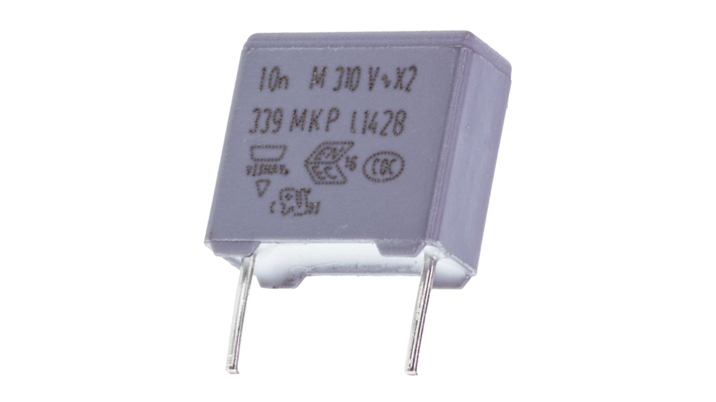 Condensador de película Vishay, 10nF, ±20%, 310V ac, Montaje en orificio pasante