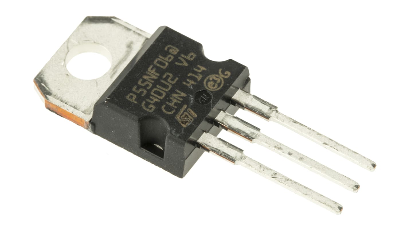 MOSFET STMicroelectronics, canale N, 18 mΩ, 50 A, TO-220, Su foro