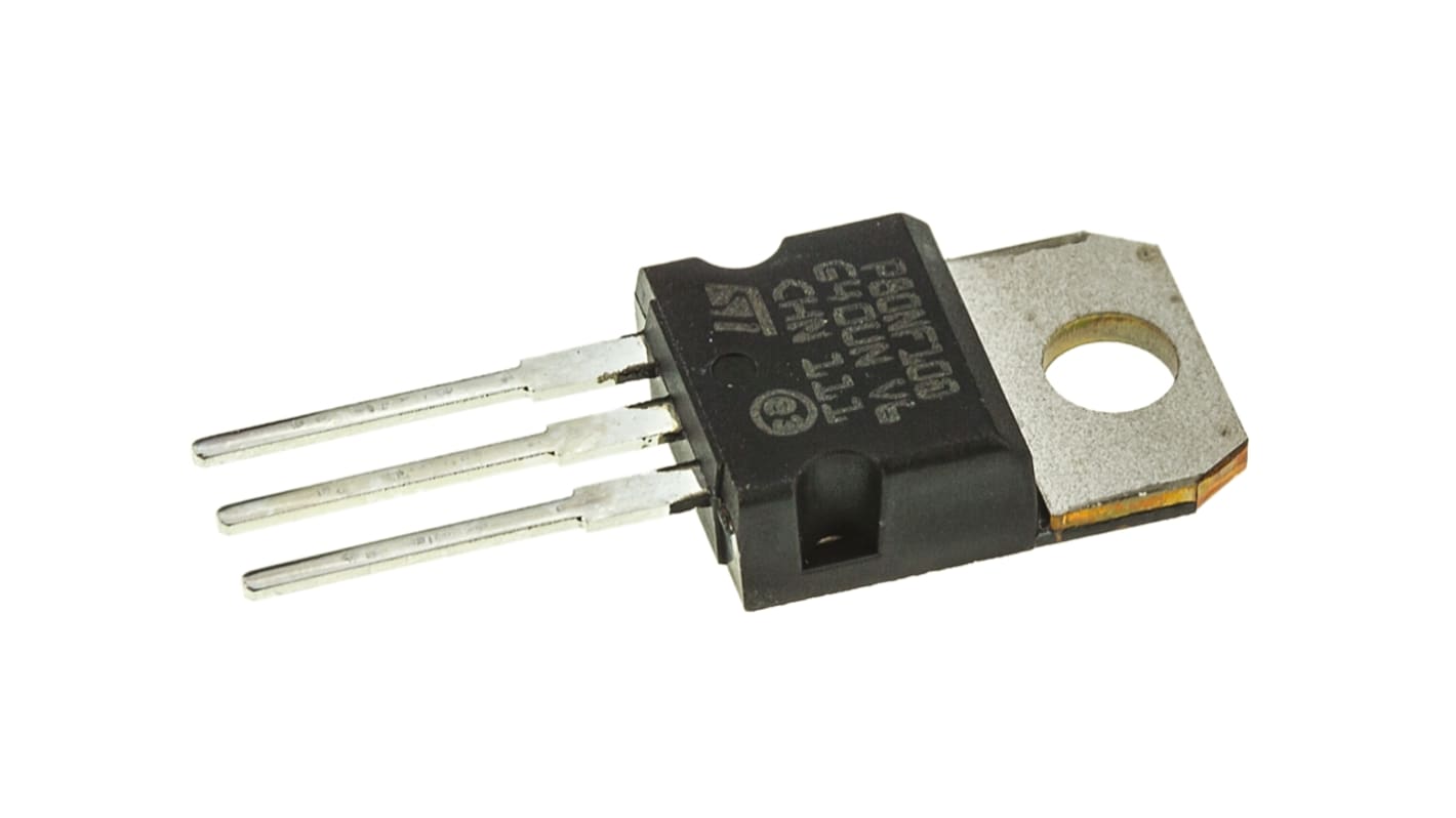 STMicroelectronics STripFET II STP80NF10 N-Kanal, THT MOSFET 100 V / 80 A 300 W, 3-Pin TO-220