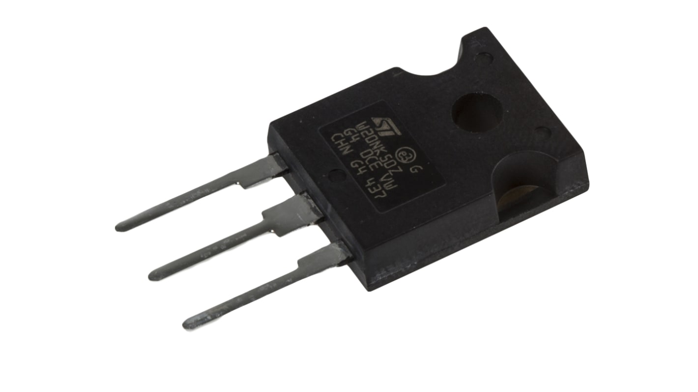 MOSFET, 1 elem/chip, 17 A, 500 V, 3-tüskés, TO-247 MDmesh, SuperMESH Egyszeres Si