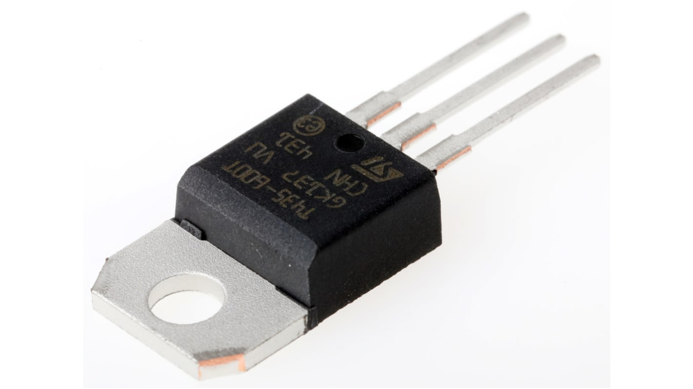 STMicroelectronics TRIAC 4A TO-220AB THT Gate Trigger 1.3V 35mA, 600V, 600V 3-Pin