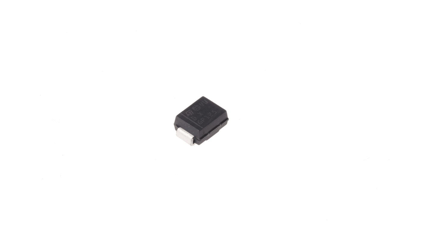 Diodo TVS STMicroelectronics, Unidirezionale, , SMD, bloccaggio 27.2V, breakdown 14.3V, DO-214AA (SMB)