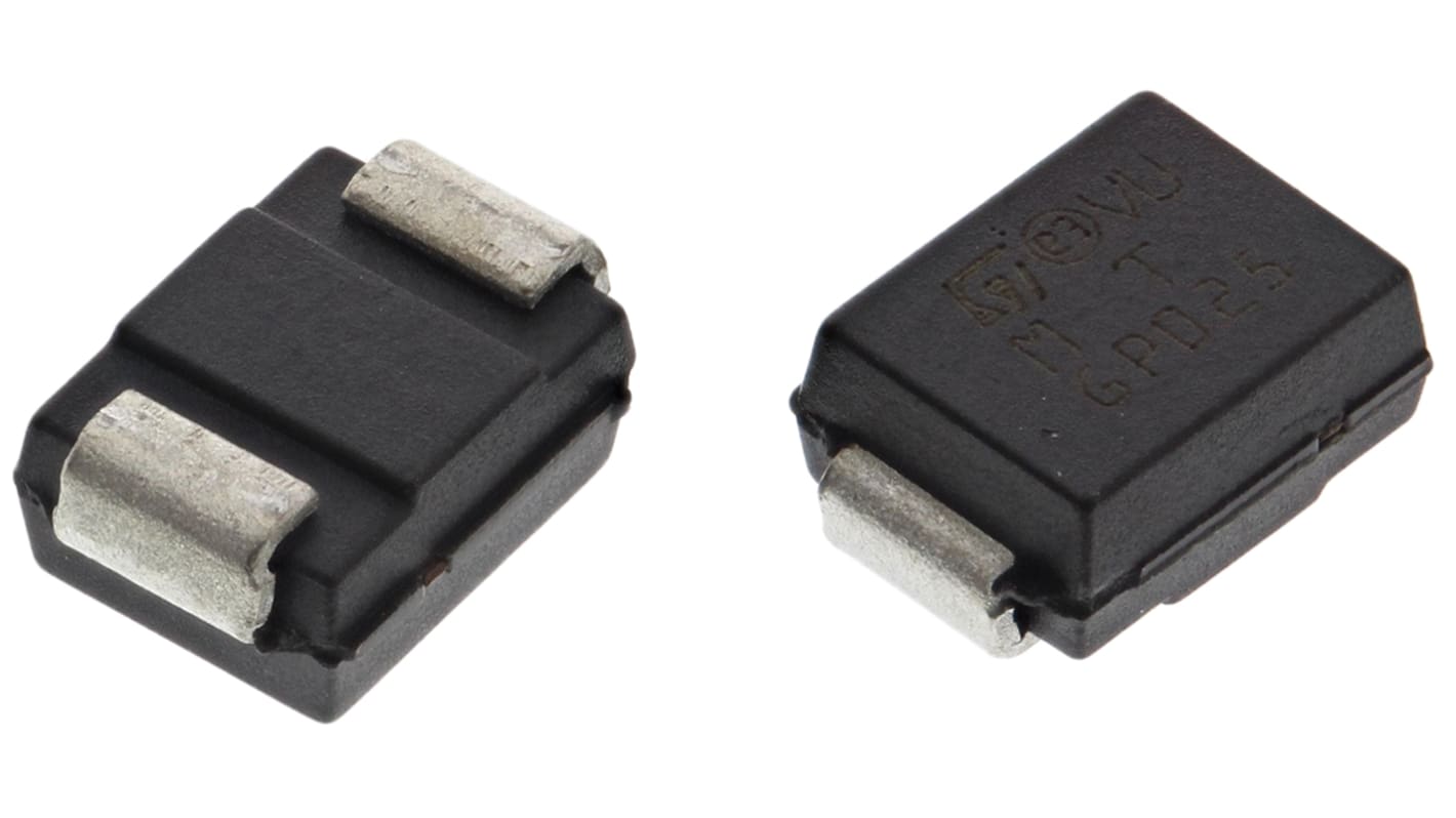 STMicroelectronics TVS-Diode Bi-Directional Einfach 59V 31.4V min., 2-Pin, SMD 28.2V max DO-214AA (SMB)