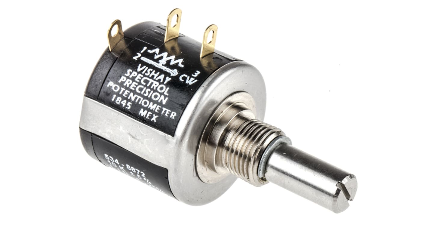 Vishay 10kΩ Rotary Potentiometer 10Turns 1Gang Panel Mount