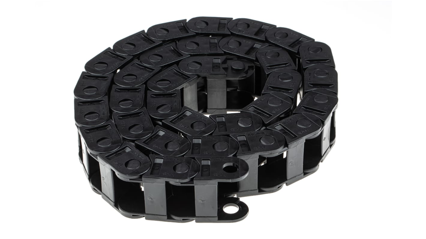 Goulotte Igus 10, e-chain, 36 mm x 23mm x 1m Flexible, en Igumid G Noir