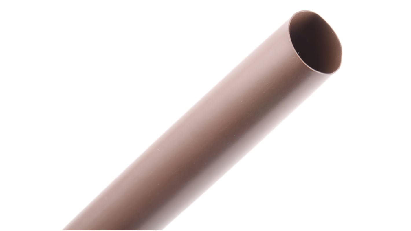 TE Connectivity Heat Shrink Tubing, Brown 12.7mm Sleeve Dia. x 1.2m Length 2:1 Ratio, RNF-100 Series