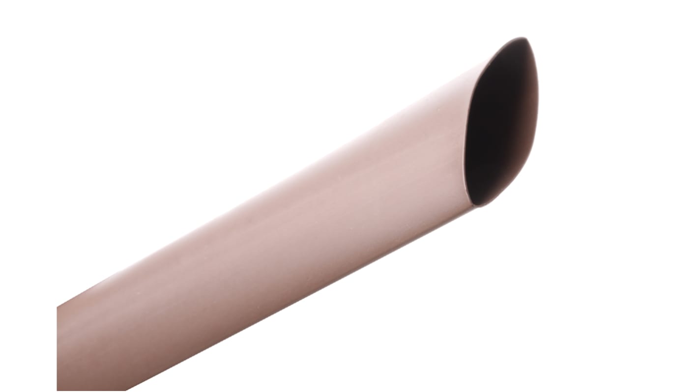 TE Connectivity Heat Shrink Tubing, Brown 25.4mm Sleeve Dia. x 1.2m Length 2:1 Ratio, RNF-100 Series