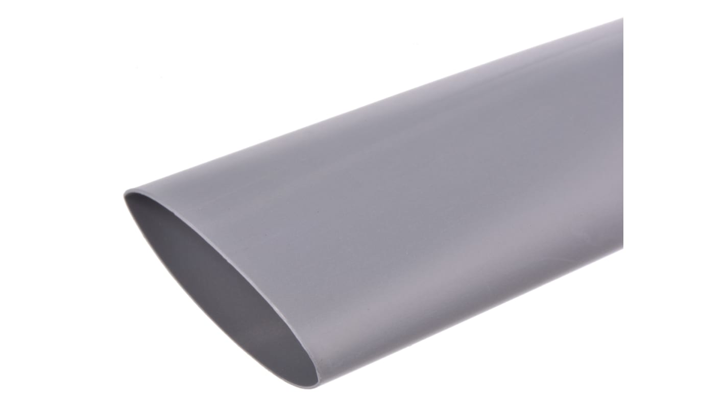 TE Connectivity Heat Shrink Tubing, Grey 25.4mm Sleeve Dia. x 1.2m Length 2:1 Ratio, RNF-100 Series