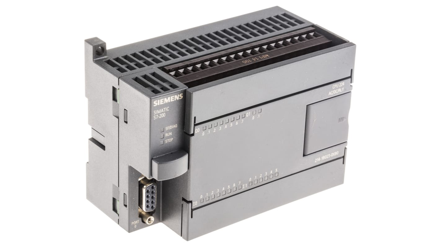 CPU PLC Siemens S7-200, ingressi: 14, uscite: 10, 24 I/O, 120 V c.a., 230 V c.a.