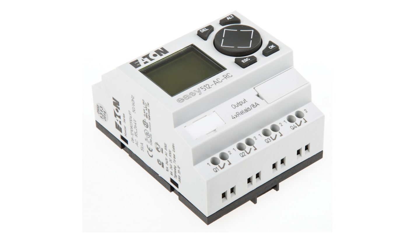 EASY512-AC-RC | Eaton EASY Logic Module, 100 → 240 V ac Relay, 8 x ...
