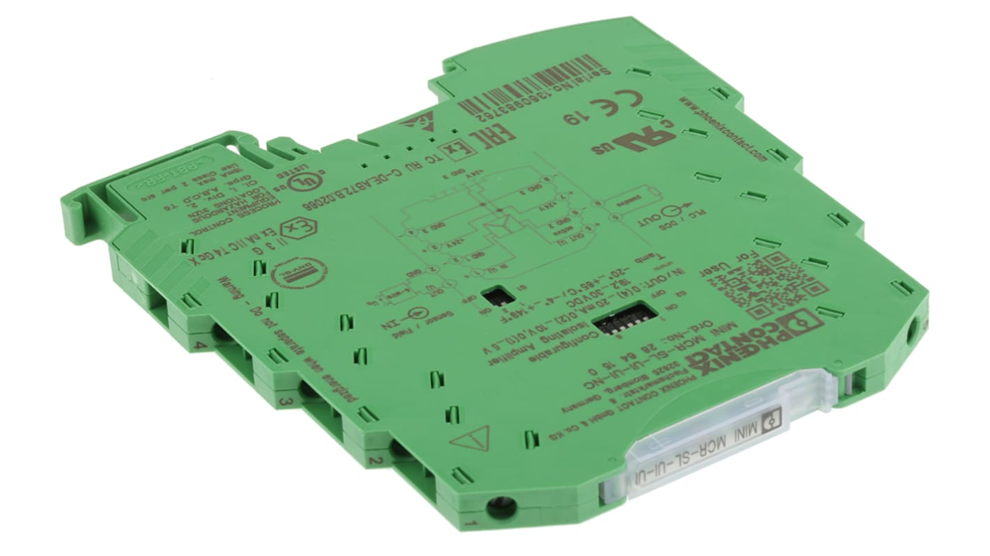 Phoenix Contact MINI MCR Signalwandler, Isolationsverstärker 24V dc, Strom, Spannung 0 → 10 V, 0 → 20mA