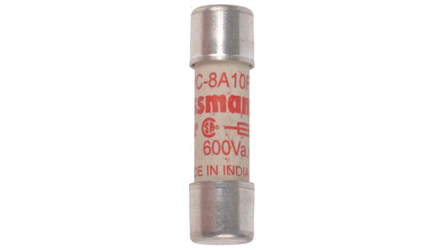 Eaton 8A F Cartridge Fuse, 10 x 38mm