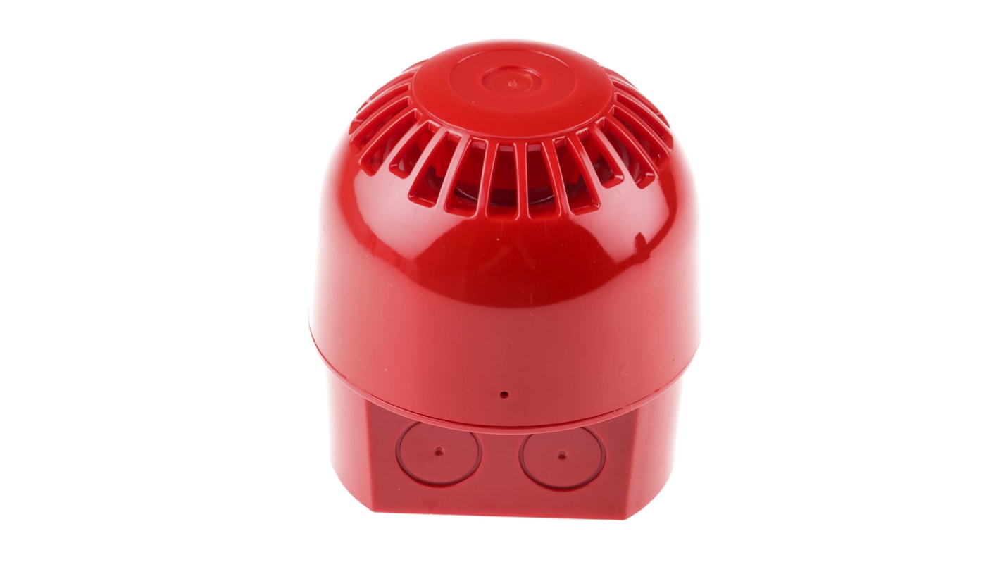 Avertisseur sonore Rouge Klaxon série Sonos, 9 → 60 V c.c. IP65