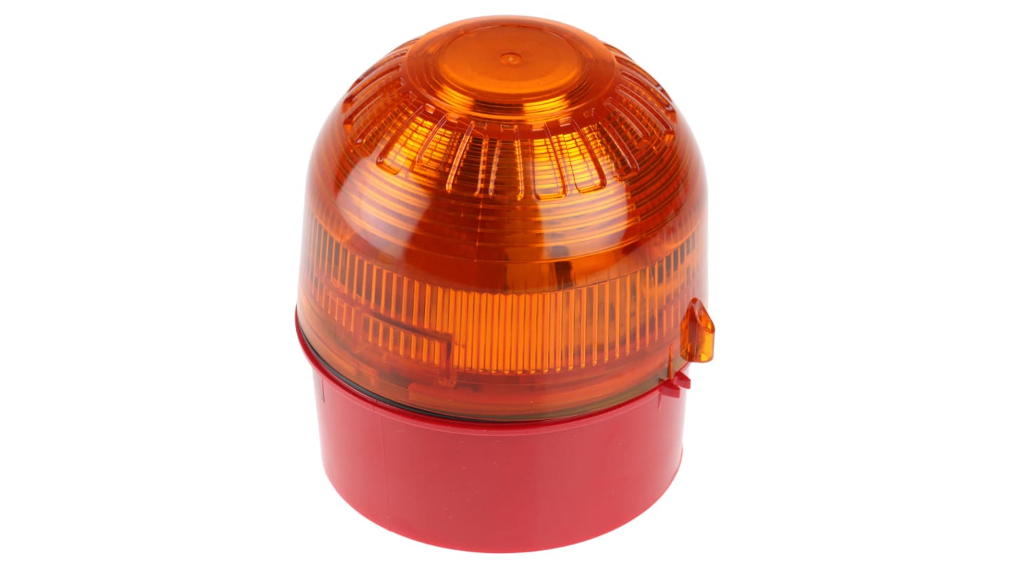 Klaxon Sonos Series Amber Flashing Beacon, 110 → 230 V ac, Surface Mount, Xenon Bulb