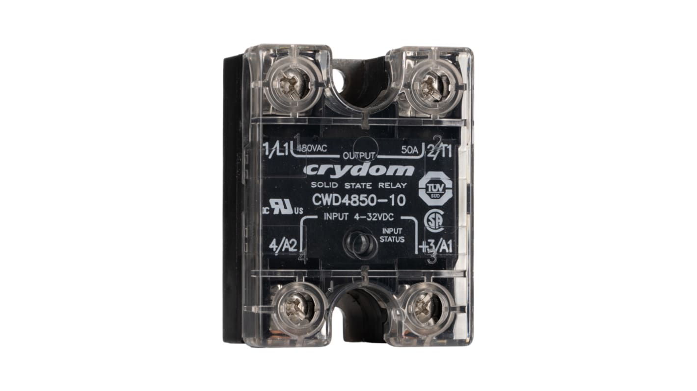 Sensata Crydom CW Series Solid State Relay, 50 A rms Load, Panel Mount, 660 V ac Load, 32 V Control