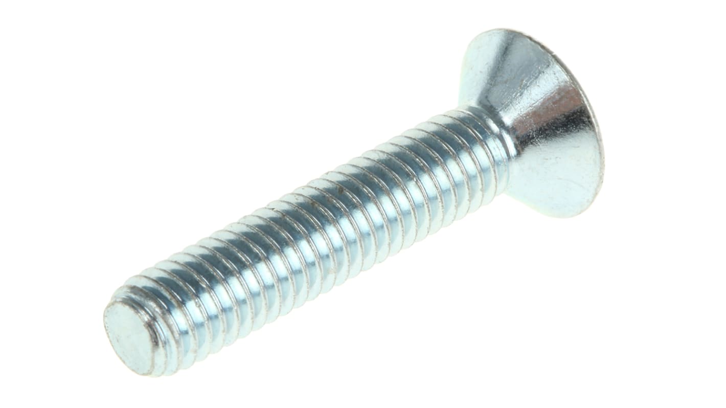 Tornillo Allen de cabeza avellanada RS PRO, M6 x 30mm, paso de rosca 1mm, de Acero