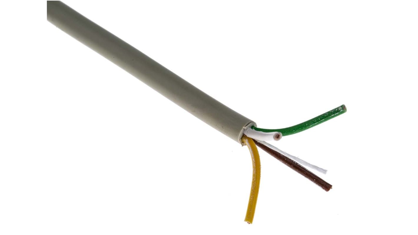 Cable de datos LiYY Lapp UNITRONIC LiYY de 4 conductores, 0,5 mm², 20 AWG, long. 100m, Ø ext. 5.6mm, funda de PVC Gris