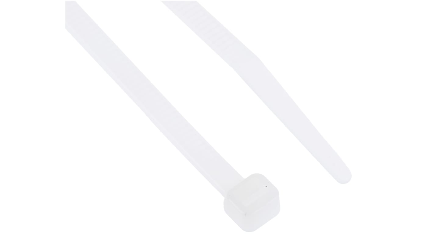 RS PRO Cable Tie, 190mm x 4.8 mm, Natural Nylon, Pk-1000