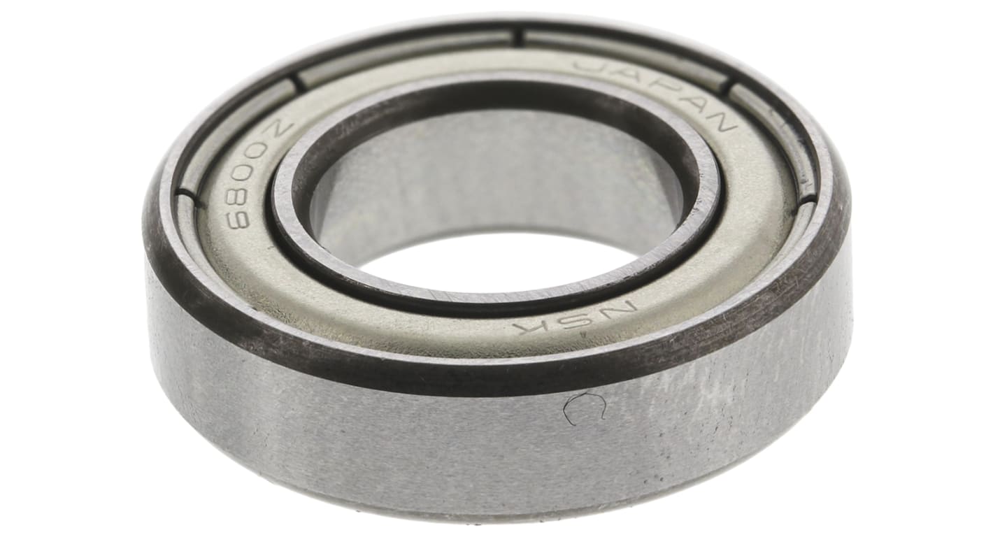 NSK 6800ZZ Single Row Deep Groove Ball Bearing- Both Sides Shielded 10mm I.D, 19mm O.D