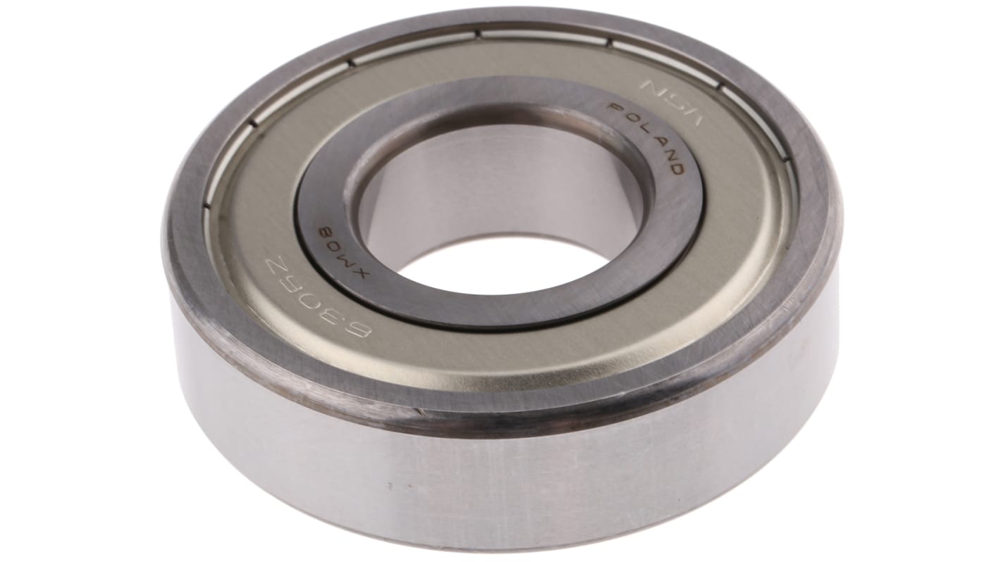 NSK 6306ZZ Single Row Deep Groove Ball Bearing- Both Sides Shielded 30mm I.D, 72mm O.D