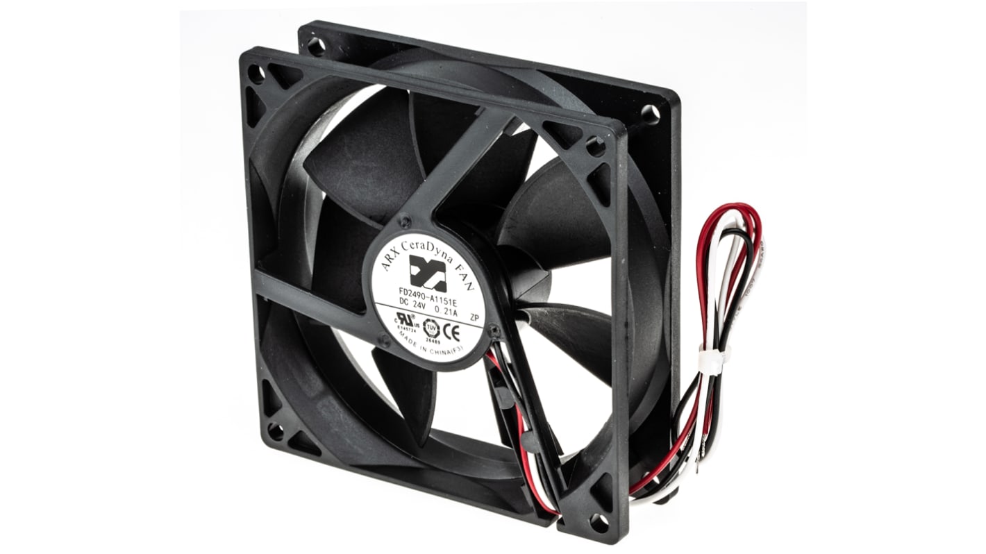 Ventilateur axial CeraDyna ARX 24 V dc, 108.2m³/h, 92 x 92 x 25mm, 4.32W